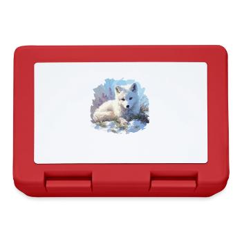 Arctic Fox Polarfüchse Polarfuchs - Lunchbox - red - Front
