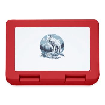 Arctic Fox Polarfüchse Polarfuchs - Lunchbox - red - Front
