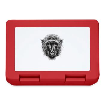 Baboon Paviane Pavian - Brotdose - Rot - Vorne