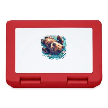 Beaver Biber - Boîte à goûter - rouge - Devant
