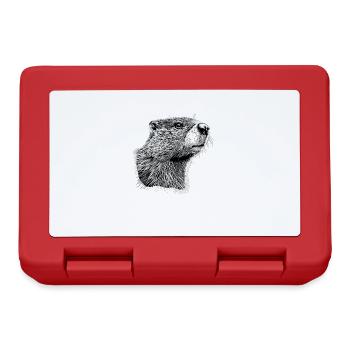 Beaver Biber - Boîte à goûter - rouge - Devant