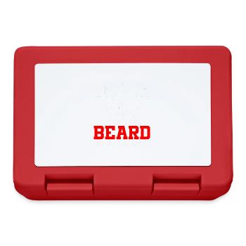 Citation de barbe, Touche ma barbe et dis-moi que je suis jolie - Boîte à goûter - rouge - Devant