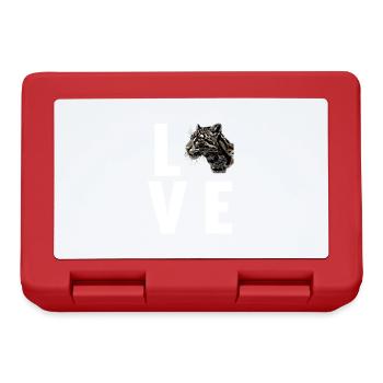 Clouded Leopard Nebelparder - Lunchbox - red - Front