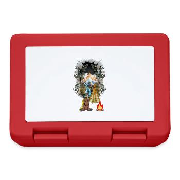 Nature Nature Lover Shaman Horse Tent Teepee - Lunchbox - red - Front