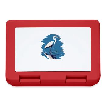 Heron Reiher - Brotdose - Rot - Vorne