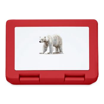 Polar Bear Eisbären Eisbär - Brotdose - Rot - Vorne