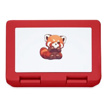 Red Panda Kleine Pandas Kleiner Roter Panda - Brotdose - Rot - Vorne