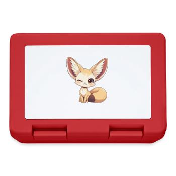 Fennec Fox Fenneks Fennek - Lunchbox - red - Front