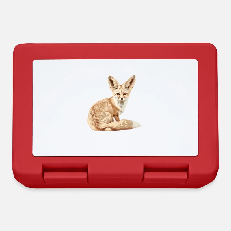 Fennec Fox Fenneks Fennek - Brotdose - Rot