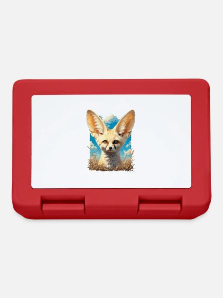 Fennec Renard Fenneks Fennek - Boîte à goûter - rouge