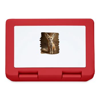 Fennec Fox Fenneks Fennek - Lunchbox - red - Front