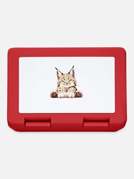 Lynx Luchse Luchs - Brotdose - Rot