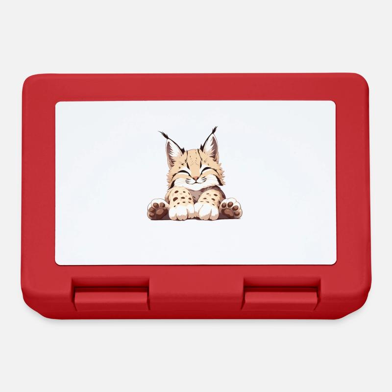 Lynx Luchse Luchs - Brotdose - Rot