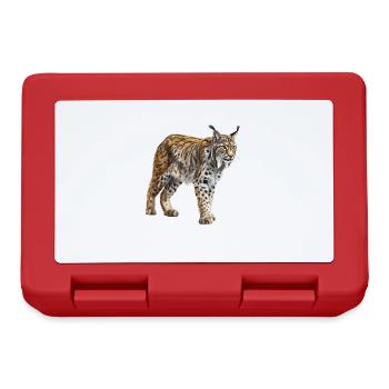 Lynx Luchse Luchs - Brotdose - Rot - Vorne