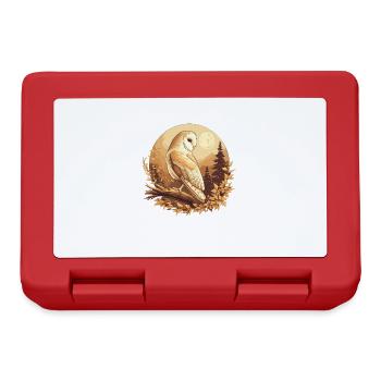 Barn Owl Schleiereulen Schleiereule - Lunchbox - red - Front