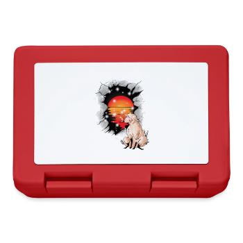 mouton mouton coucher de soleil agneau agneau enfant - Boîte à goûter - rouge - Devant