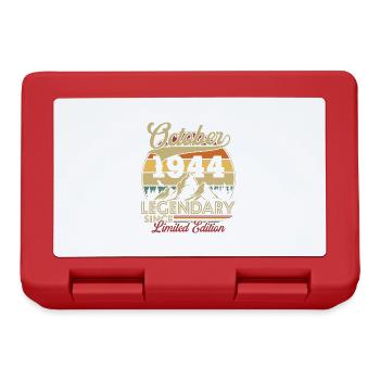 Vintage Retro October 1944 Birthday Gift - Lunchbox - red - Front