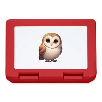 Barn Owl Schleiereulen Schleiereule - Lunchbox - red - Front