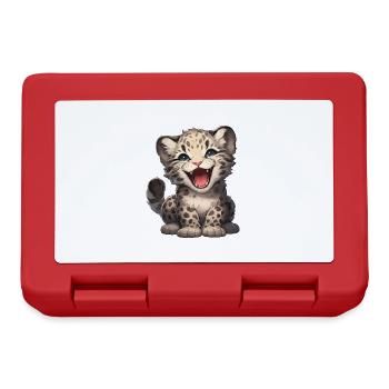 Clouded Leopard Nebelparder - Lunchbox - red - Front