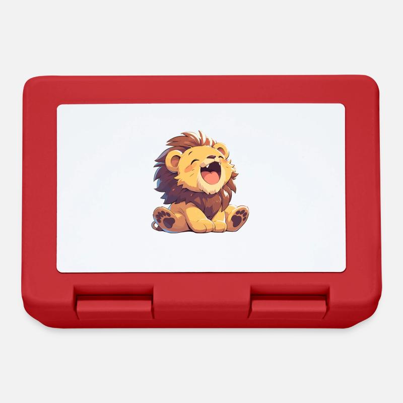 Lion Löwen Löwe - Boîte à goûter - rouge