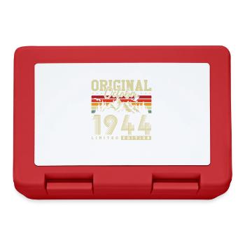 Original October 1944 Vintage Birthday Retro - Lunchbox - red - Front