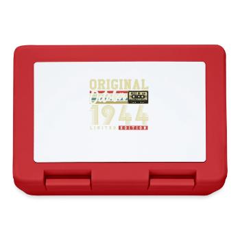 Original October 1944 Vintage Birthday Retro - Lunchbox - red - Front