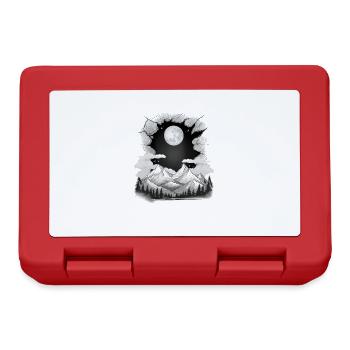Moon Nature Mountains Mountains Nature Lovers - Lunchbox - red - Front