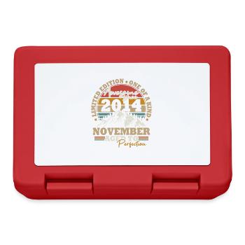 November 2014 Vintage Retro Birthday Gift - Lunchbox - red - Front