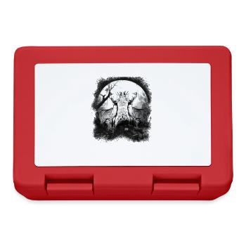 mystical forest forest animals deer deer roebuck - Lunchbox - red - Front
