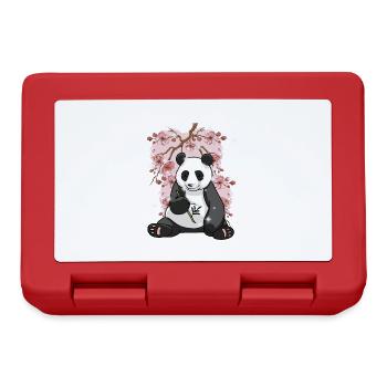 Asie Chine Cerisier Fleur Panda Ours Ours Japon - Boîte à goûter - rouge - Devant