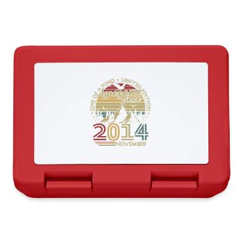 Vintage November 2014 Retro Birthday Gift - Lunchbox - red - Front