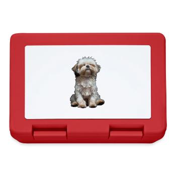 Shih Tzu - Brotdose - Rot - Vorne