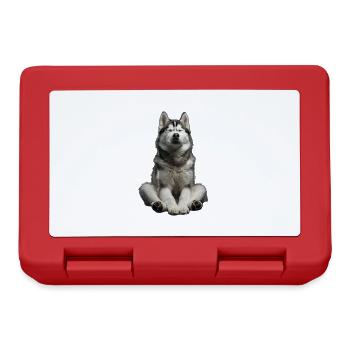 Sibirischer Husky - Brotdose - Rot - Vorne