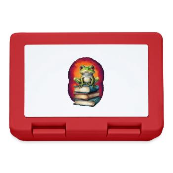 Frog Frogs Toad Child Kids Book Reading - Lunchbox - red - Front