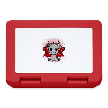 bat bats cherries cherry blossom fruit - Lunchbox - red - Front