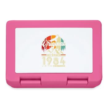 Original December 1984 Vintage Birthday - Lunchbox - pink - Front