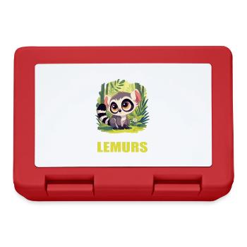 Lémuren Lémuriens Lémurien - Boîte à goûter - rouge - Devant