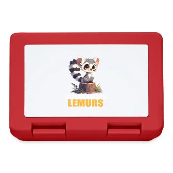 Lémuren Lémuriens Lémurien - Boîte à goûter - rouge - Devant