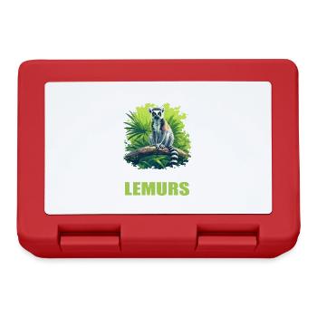 Lémuren Lémuriens Lémurien - Boîte à goûter - rouge - Devant