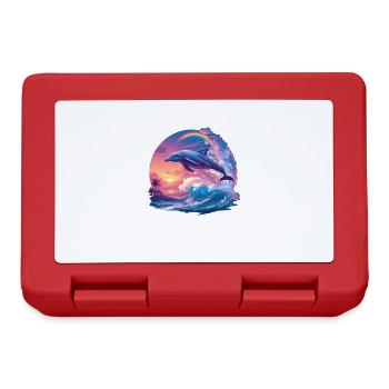 Dolphin Dolphins Dolphin - Lunchbox - red - Front