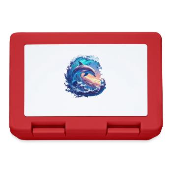 Dolphin Dolphins Dolphin - Lunchbox - red - Front