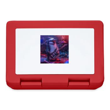 Pingouin - Boîte à goûter - rouge - Devant