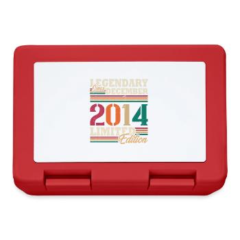 Vintage 2014 Décembre Cadeau Anniversaire Rétro - Boîte à goûter - rouge - Devant
