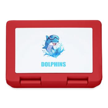 Dolphin Dolphins Dolphin - Lunchbox - red - Front