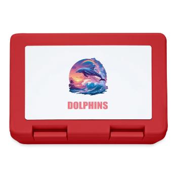 Dolphin Dolphins Dolphin - Lunchbox - red - Front