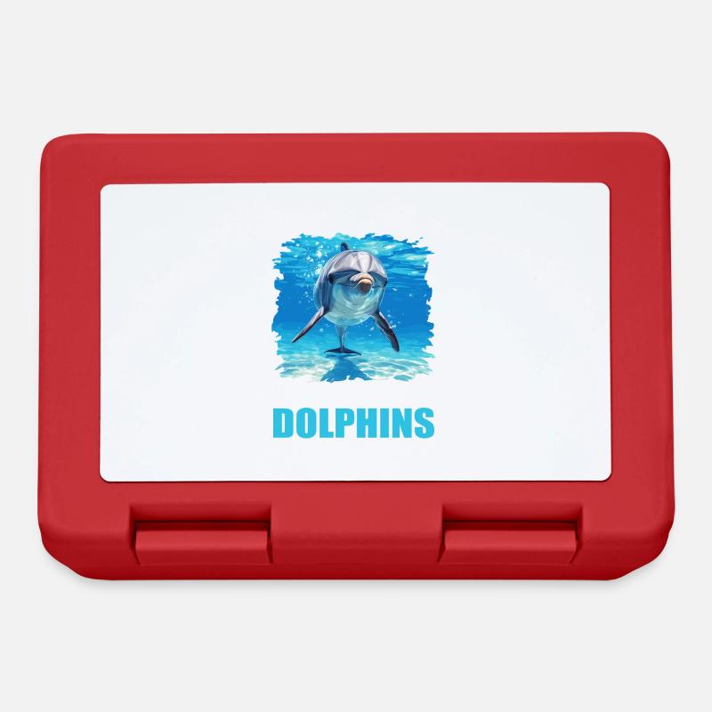 Dauphin Dauphins Dauphin - Boîte à goûter - rouge