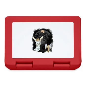 Mystical Angel Cross Crosses Crucifix Spiritual - Lunchbox - red - Front