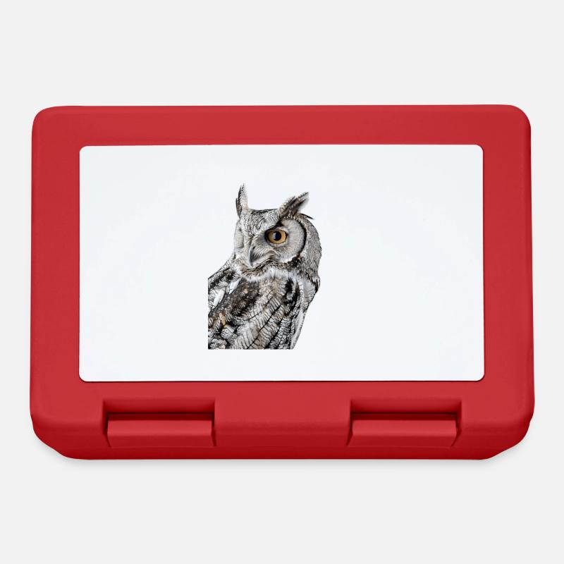 Hibou - Boîte à goûter - rouge