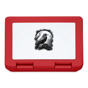 Halloween Raven Raven Crow Crow Bird Forest - Lunchbox - red - Front