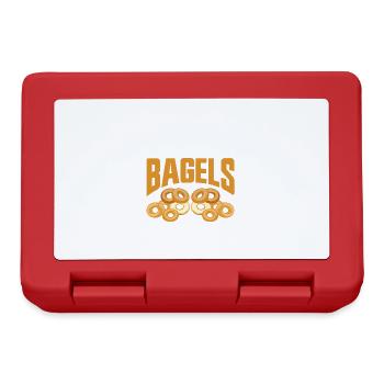 Bagel Lover Art Bagels - Brotdose - Rot - Vorne